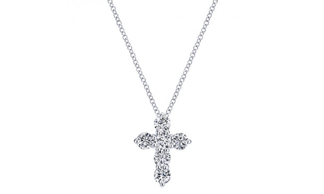 14k White Gold Emanuel Diamonds 1.00ct Diamond Necklace