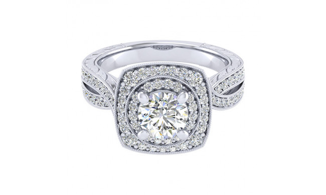 14k White Gold Emanuel Diamonds .58ct Diamond Engagement Ring