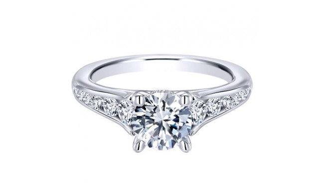 14k White Gold Emanuel Diamonds .56ct Diamond Engagement Ring