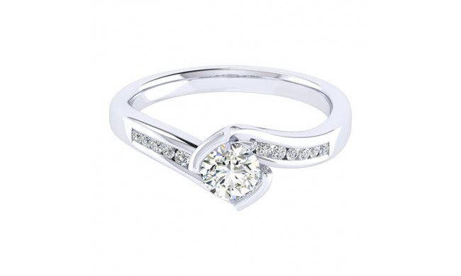 14k White Gold Emanuel Diamonds .10 ct Diamond Engagement Ring