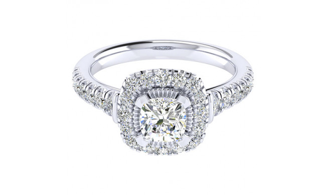 14k White Gold Emanuel Diamonds .57ct Diamond Engagement Ring