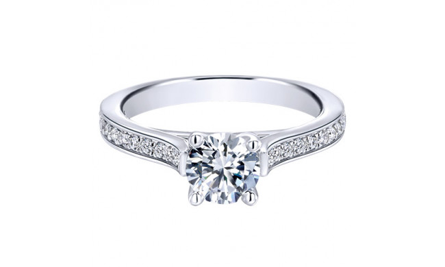 14k White Gold Emanuel Diamonds .26ct Diamond Engagement Ring