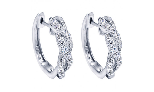 14k White Gold Emanuel Diamonds .66ct Diamond Earrings