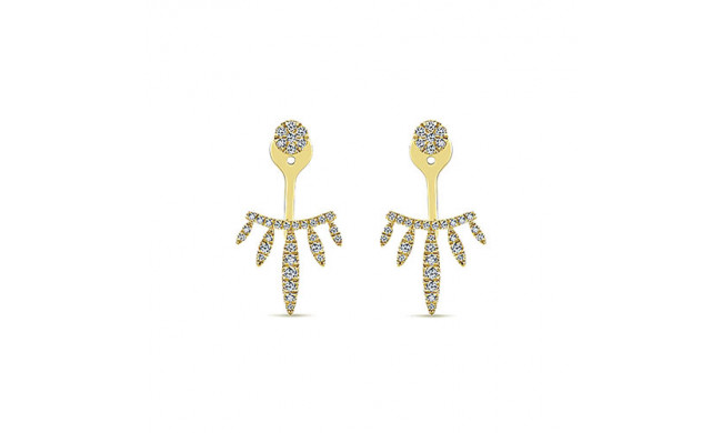 14k Yellow Gold Emanuel Diamonds Peek A Boo Earrings