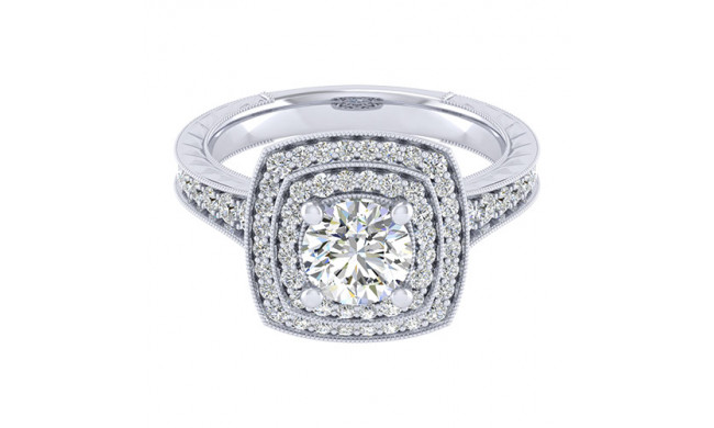14k White Gold Emanuel Diamonds .62ct Diamond Engagement Ring