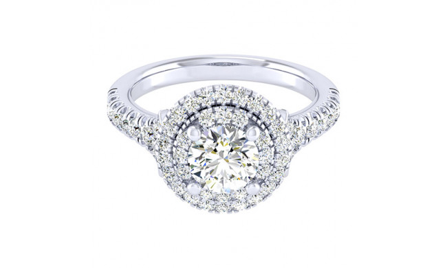 14k White Gold Emanuel Diamonds .65ct Diamond Engagement Ring
