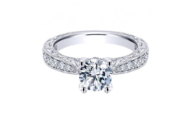 14k White Gold Emanuel Diamonds .54ct Diamond Engagement Ring