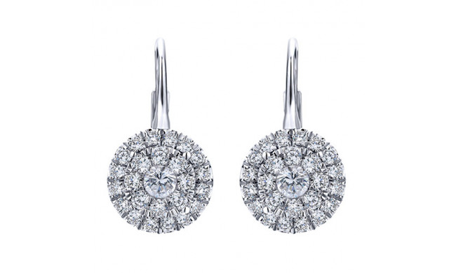 14k White Gold Emanuel Diamonds 1.01ct Diamond Earrings