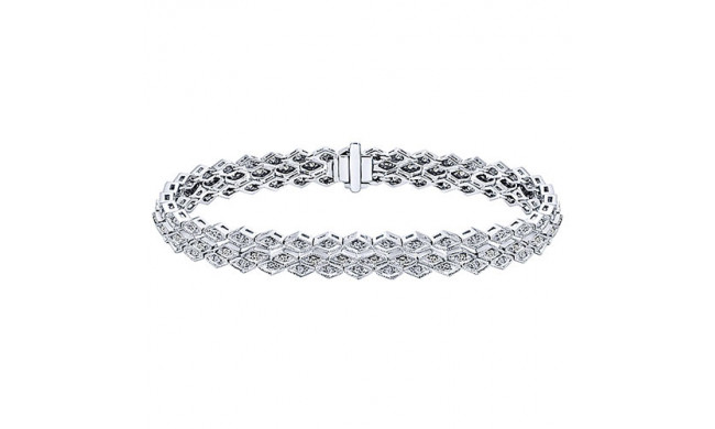 14k White Gold Emanuel Diamonds Tennis Bracelet