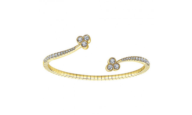14k Yellow Gold Emanuel Diamonds Bangle Bracelet