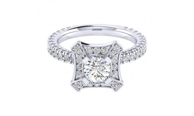 14k White Gold Emanuel Diamonds .69ct Diamond Engagement Ring