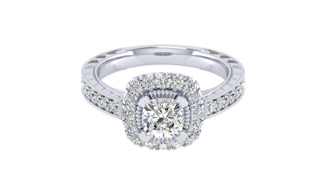14k White Gold Emanuel Diamonds .60ct Diamond Engagement Ring