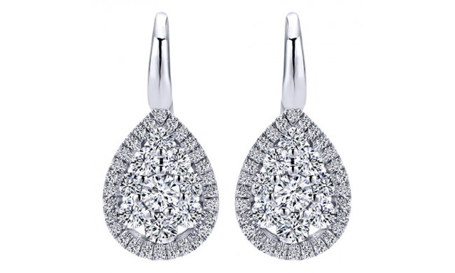 14k White Gold  Diamonds 1.05ct Diamond Earrings