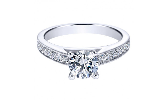 14k White Gold Emanuel Diamonds .22ct Diamond Engagement Ring