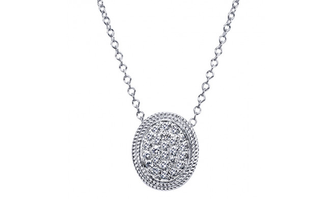 14k White Gold Emanuel Diamonds .40ct Diamond Necklace