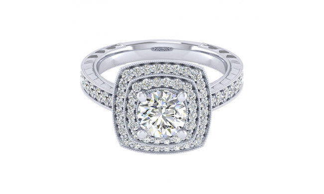 14k White Gold Emanuel Diamonds .60ct Diamond Engagement Ring