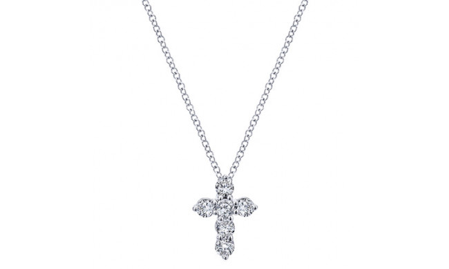 14k White Gold Emanuel Diamonds .46ct Diamond Necklace