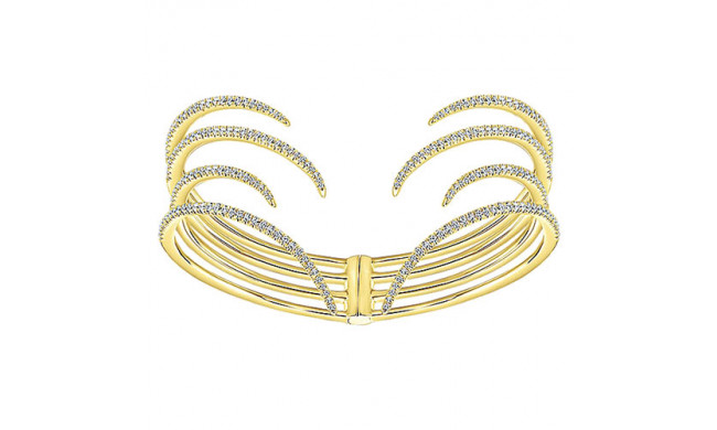 14k Yellow Gold Emanuel Diamonds Bangle Bracelet