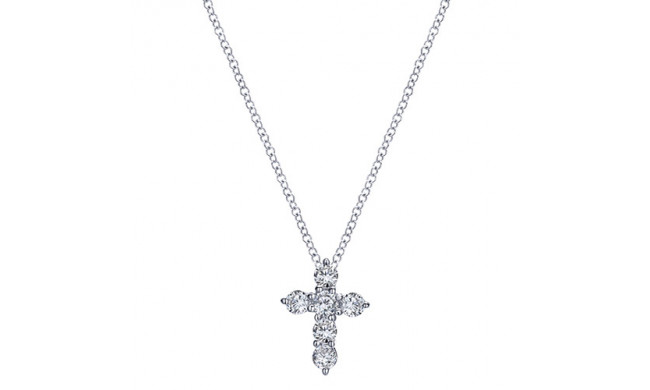 14k White Gold Emanuel Diamonds .77ct Diamond Necklace