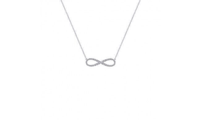 14k White Gold Emanuel Diamonds .34ct Diamond Necklace