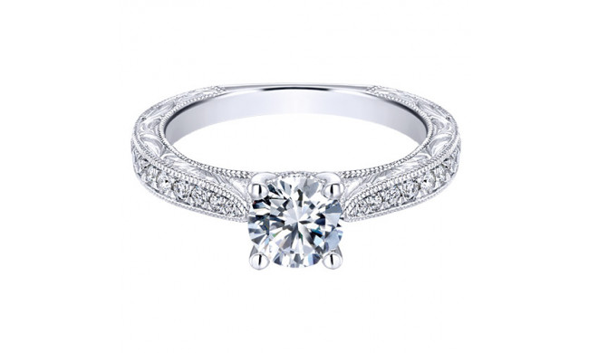 14k White Gold Emanuel Diamonds .27ct Diamond Engagement Ring