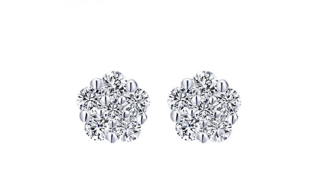 14k White Gold Emanuel Diamonds .50ct Diamond Earrings