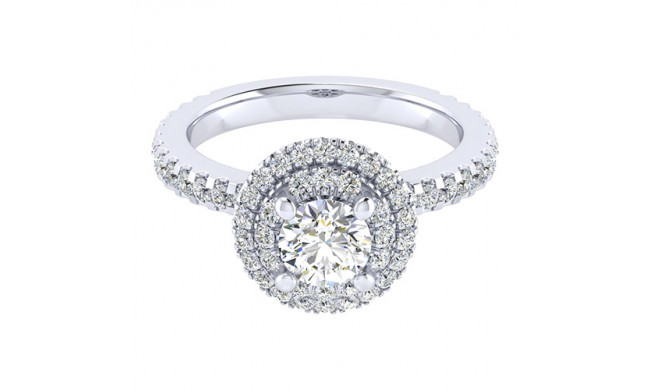 14k White Gold Emanuel Diamonds .68ct Diamond Engagement Ring