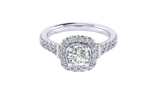 14k White Gold Emanuel Diamonds .52ct Diamond Engagement Ring