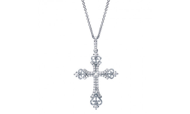 14k White Gold Emanuel Diamonds .36ct Diamond Necklace