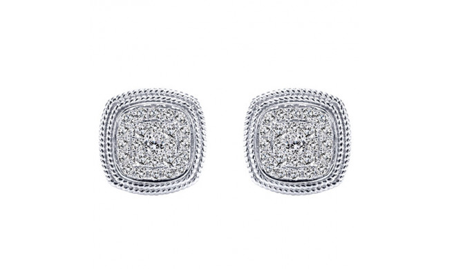 14k White Gold Emanuel Diamonds .46ct Diamond Earrings