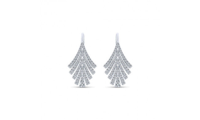 14k White Gold Emanuel Diamonds Drop Earrings