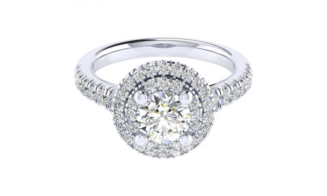 14k White Gold Emanuel Diamonds .62ct Diamond Engagement Ring