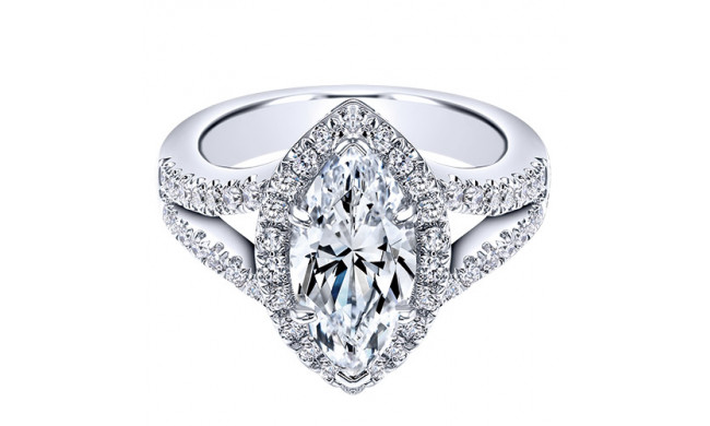 14k White Gold Emanuel Diamonds .50ct Diamond Engagement Ring