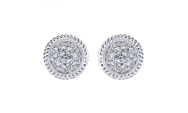 14k White Gold Emanuel Diamonds .75ct Diamond Earrings