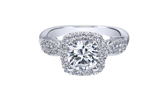 14k White Gold Emanuel Diamonds  .44ct Diamond Engagement Ring