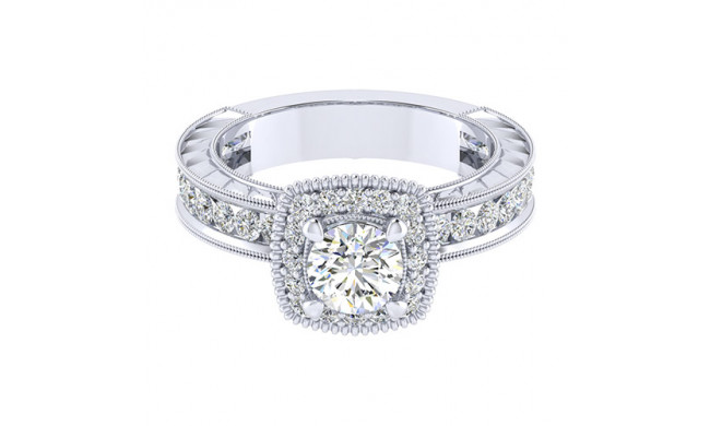 14k White Gold Emanuel Diamonds .83ct Diamond Engagement Ring