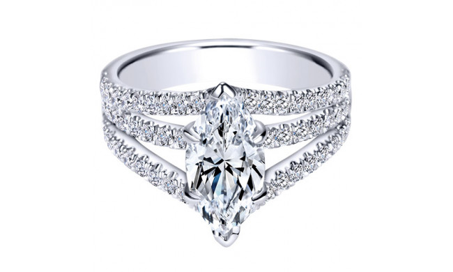 14k White Gold Emanuel Diamonds .85ct Diamond Engagement Ring