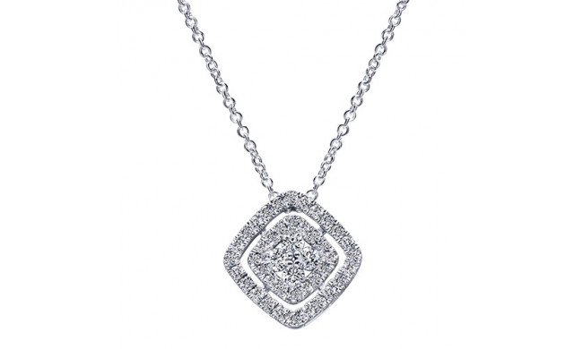 14k White Gold Emanuel Diamonds .46ct Diamond Necklace