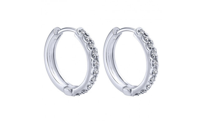 14k White Gold Emanuel Diamonds .13ct Diamond Earrings