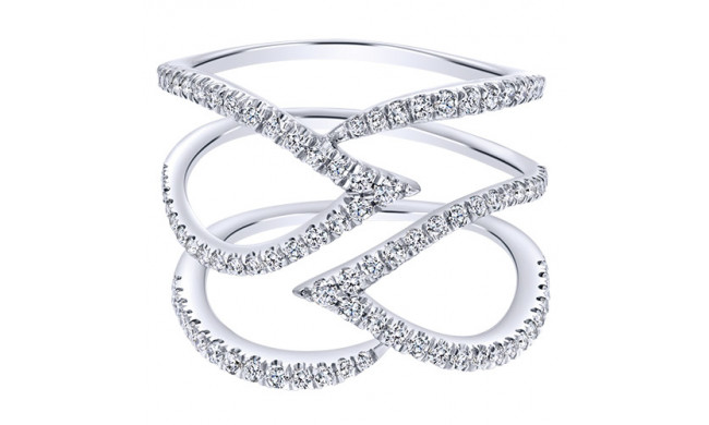 14k White Gold Emanuel Diamonds .58ct Diamond Fashion Ring