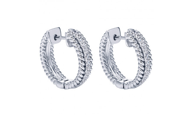 14k White Gold Emanuel Diamonds .25ct Diamond Earrings