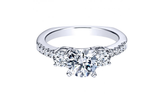 14k White Gold Emanuel Diamonds .53ct Diamond Engagement Ring