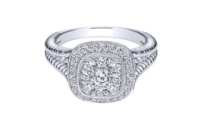 14k White Gold Emanuel Diamonds .65ct Diamond Fashion Ring