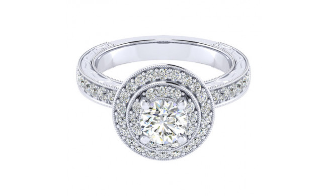 14k White Gold Emanuel Diamonds .47ct Diamond Engagement Ring