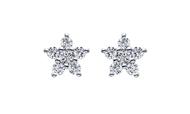 14k White Gold Emanuel Diamonds .73ct Diamond Earrings