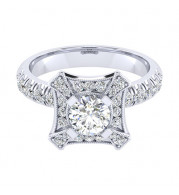 14k White Gold Emanuel Diamonds .66ct Diamond Engagement Ring