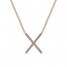 14k Rose Gold Emanuel Diamonds Indulgence Bar Necklace