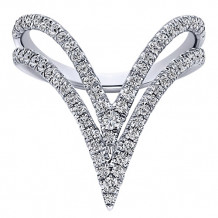 14k White Gold Emanuel Diamonds .54ct Diamond Fashion Ring