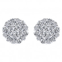 14k White Gold Emanuel Diamonds .95ct Diamond Earrings
