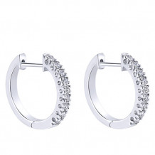 14k White Gold Emanuel Diamonds .31ct Diamond Earrings